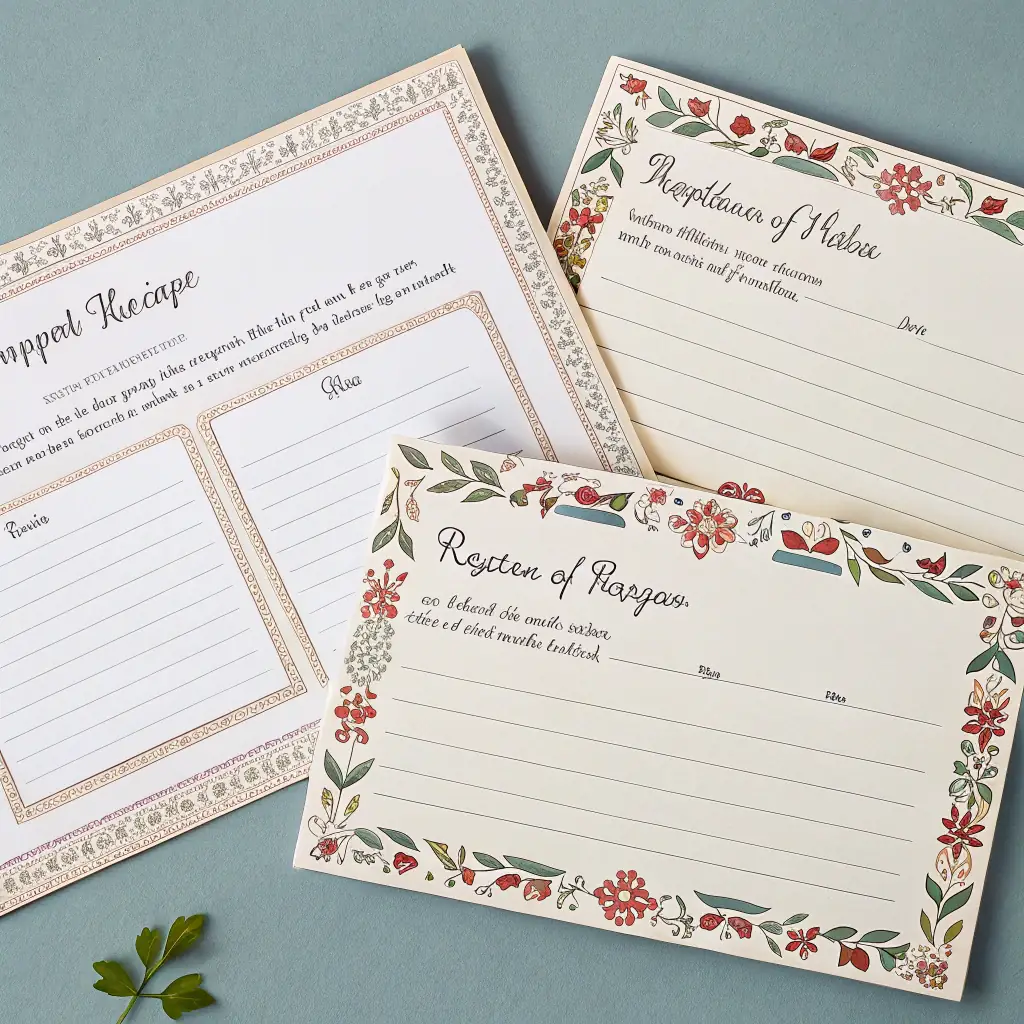 Herb Garden Recipe Card Set